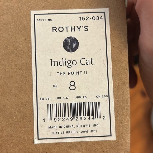 COPY - BRAND NEW Rothy’s The Point ll color Indigo Cat size 8 - Picture 3 of 5